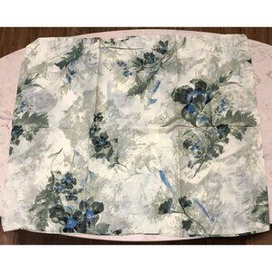 Vintage Bed Skirt and Sham Twin Size Green Blue Floral Muslin NEW Barclay Home